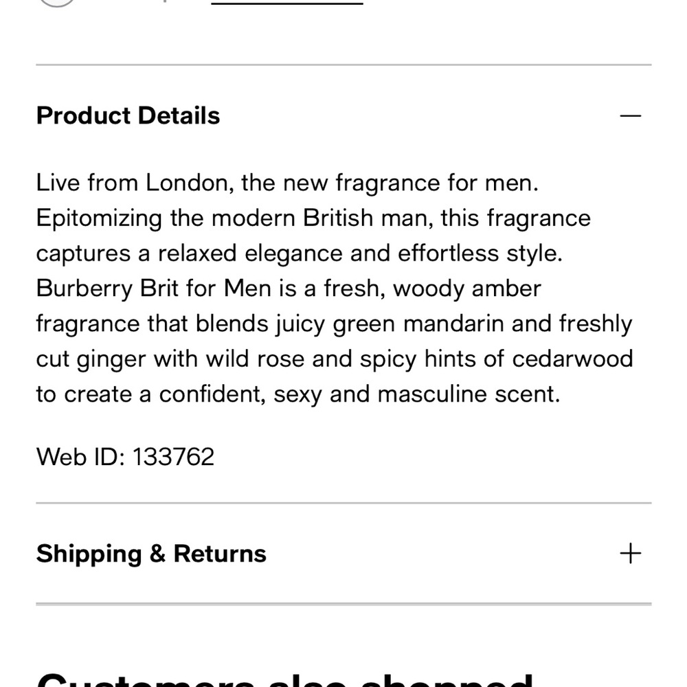 BURBERRY BRIT FOR MEN 100ml - Picture 4 of 6